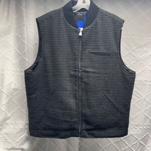 Jack & Jones NWT Men’s Large Joreaton Wool
Worker Gilet Black Check Vest